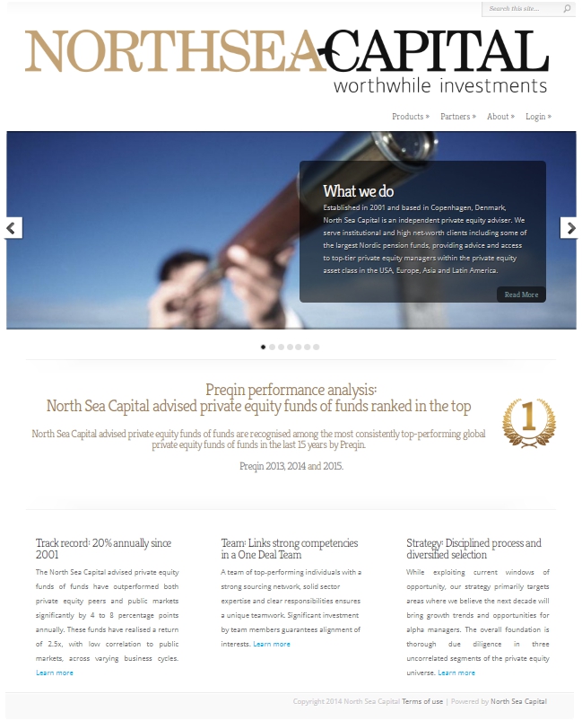 logomarca capital investimento em modelo de website